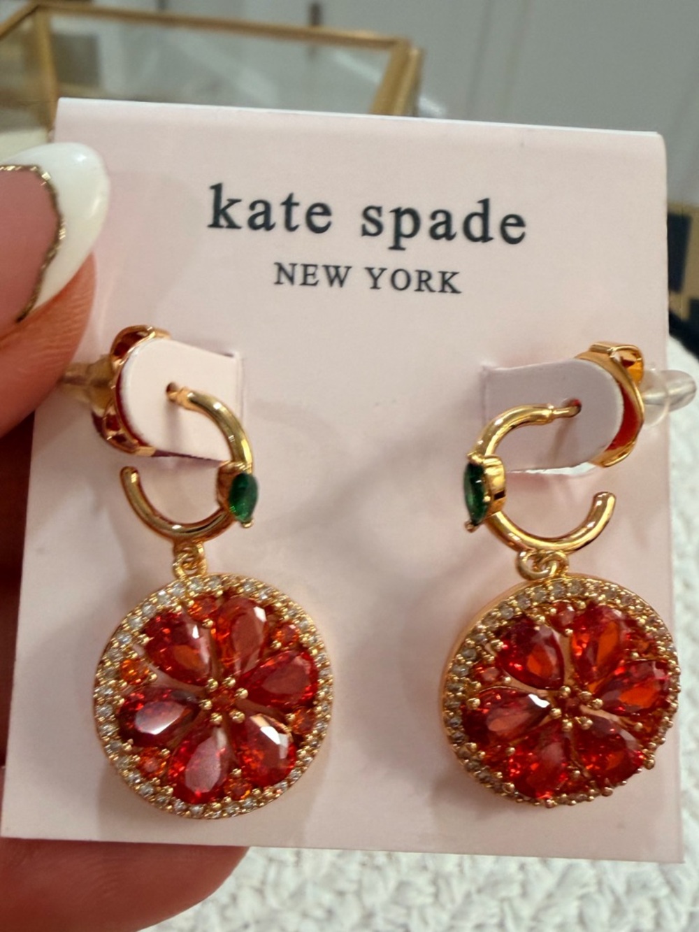 New - Kate Spade Sweet Citrus Orange Huggies⭐️